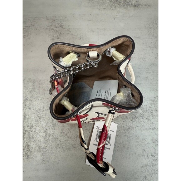 Coach CZ030 Drawstring Wristlet With Cherry Print - Picture 4 of 6